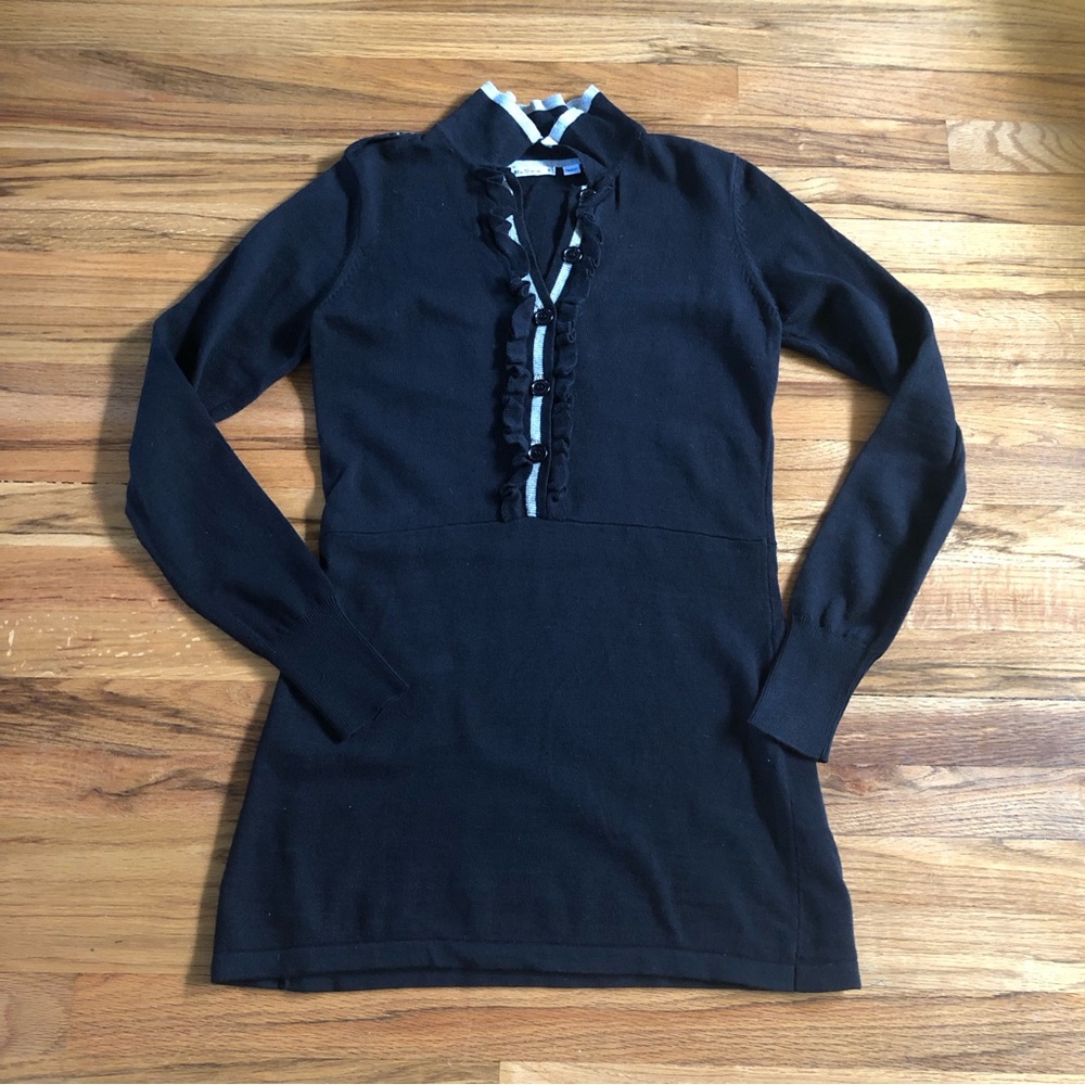 Never worn Ben Sherman sweater dress black grey vintage mini short dress top